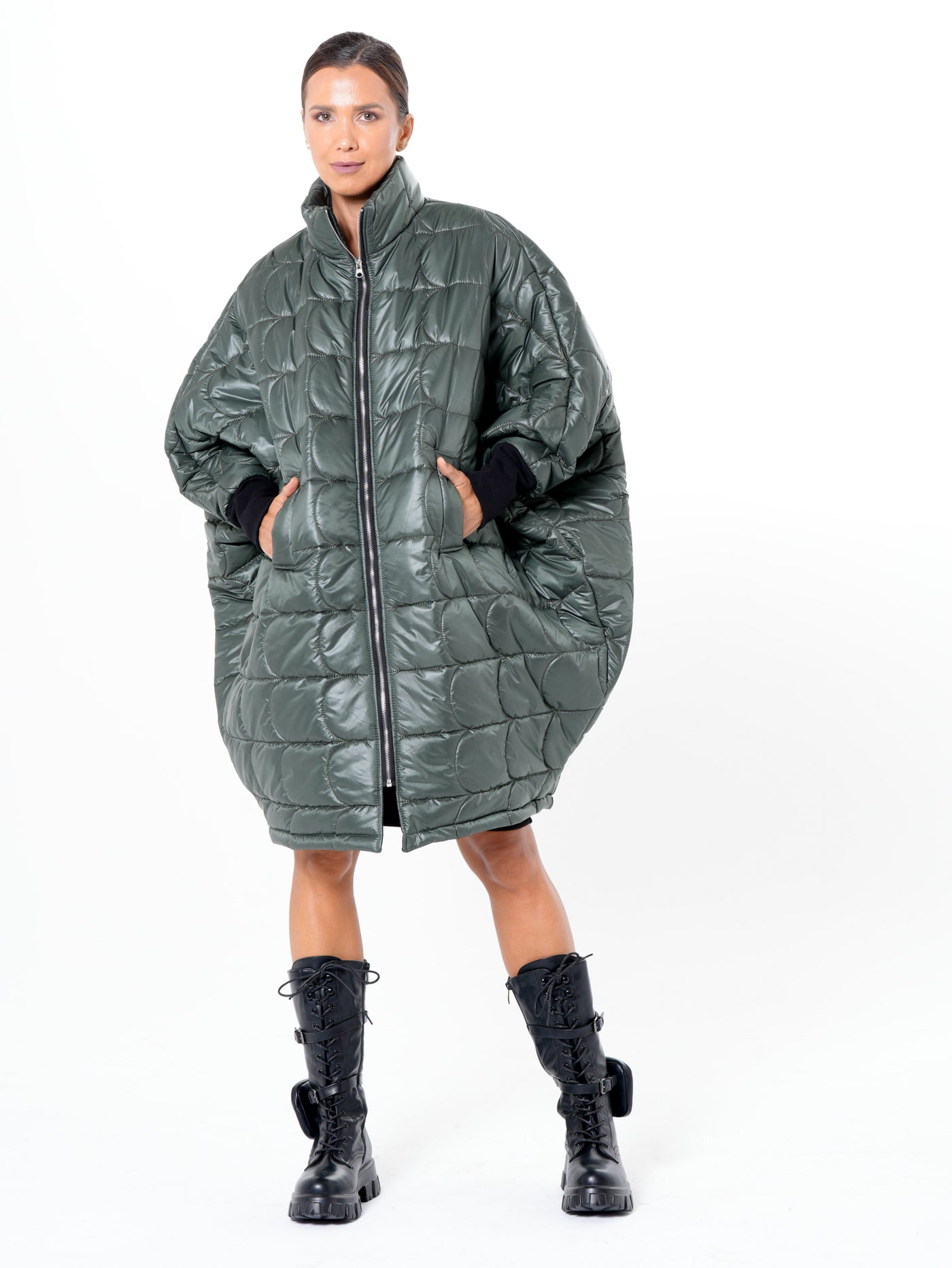 Oversized Balloon Coat with Voluminous Silhouette