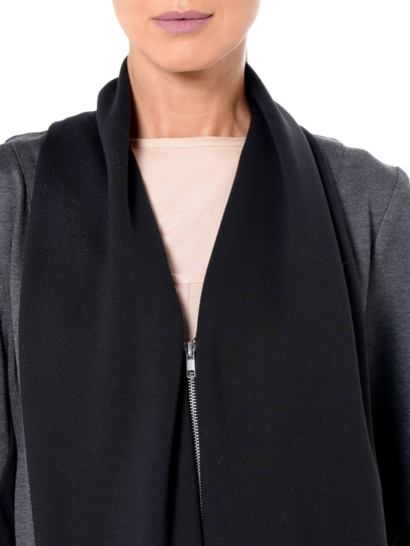 Architectural Asymmetric Blazer With Scarf