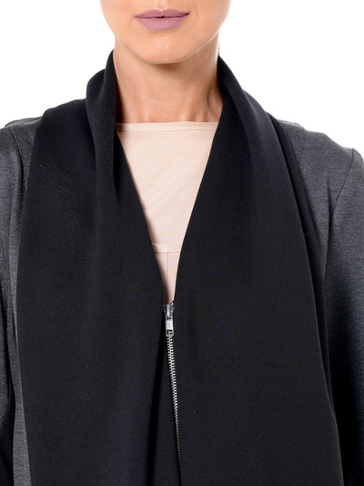 Architectural Asymmetric Blazer With Scarf
