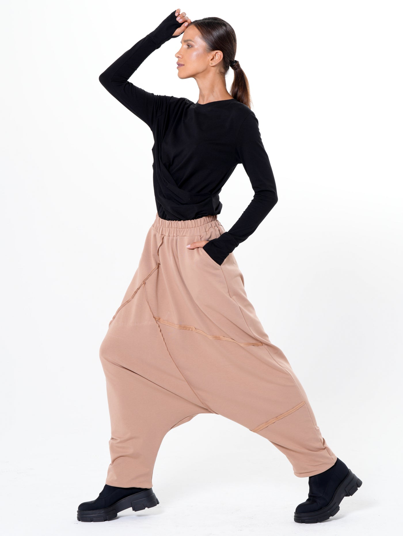 Relaxed Drop-Crotch Pants