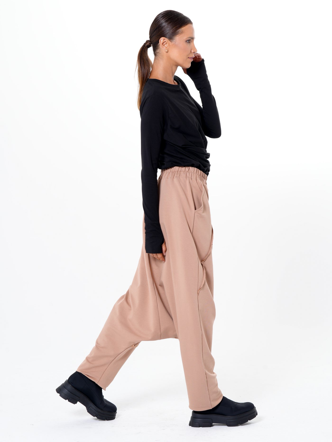 Relaxed Drop-Crotch Pants