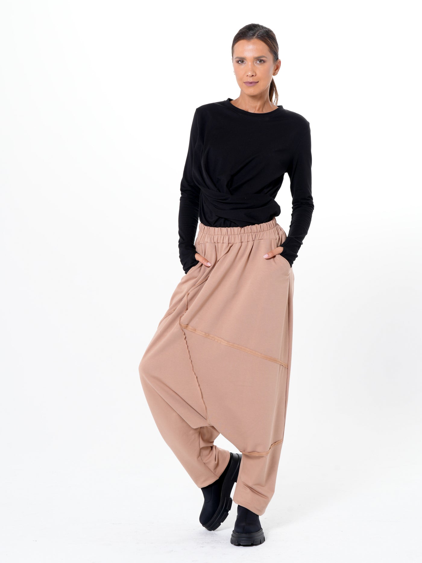 Relaxed Drop-Crotch Pants