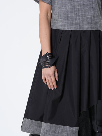 Two-Toned Asymmetrical Denim Tunic Dress