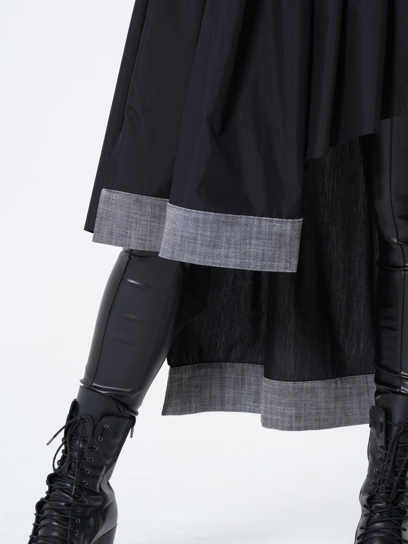 Two-Toned Asymmetrical Denim Tunic Dress