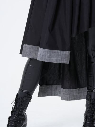 Two-Toned Asymmetrical Denim Tunic Dress