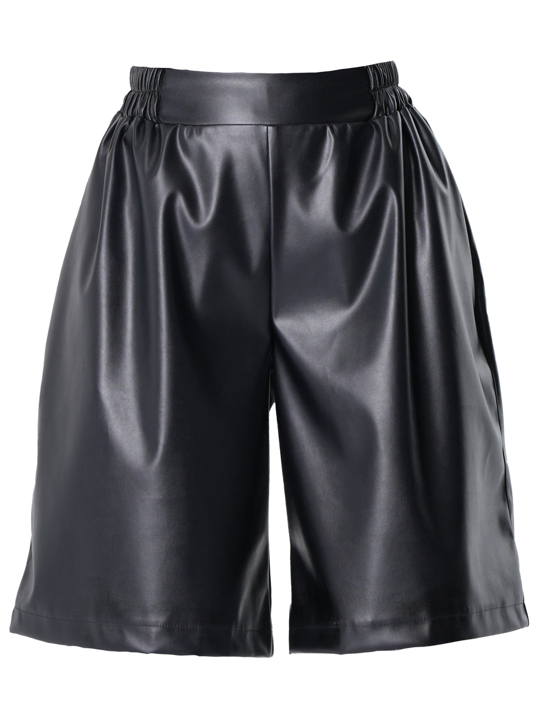 Vegan Leather Bermuda Shorts In Black – Metamorphoza