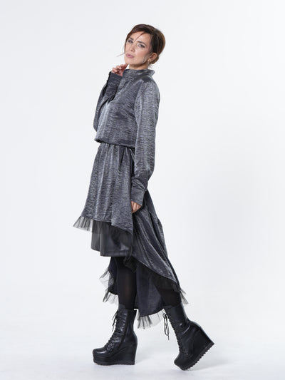 Shiny Metallic Layered Tunic