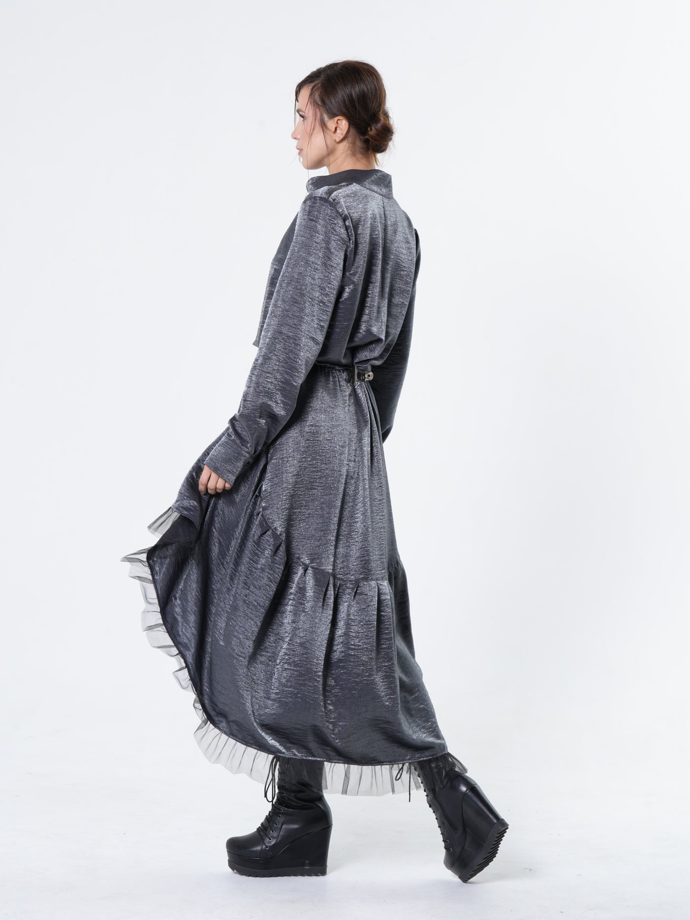 Shiny Metallic Layered Tunic