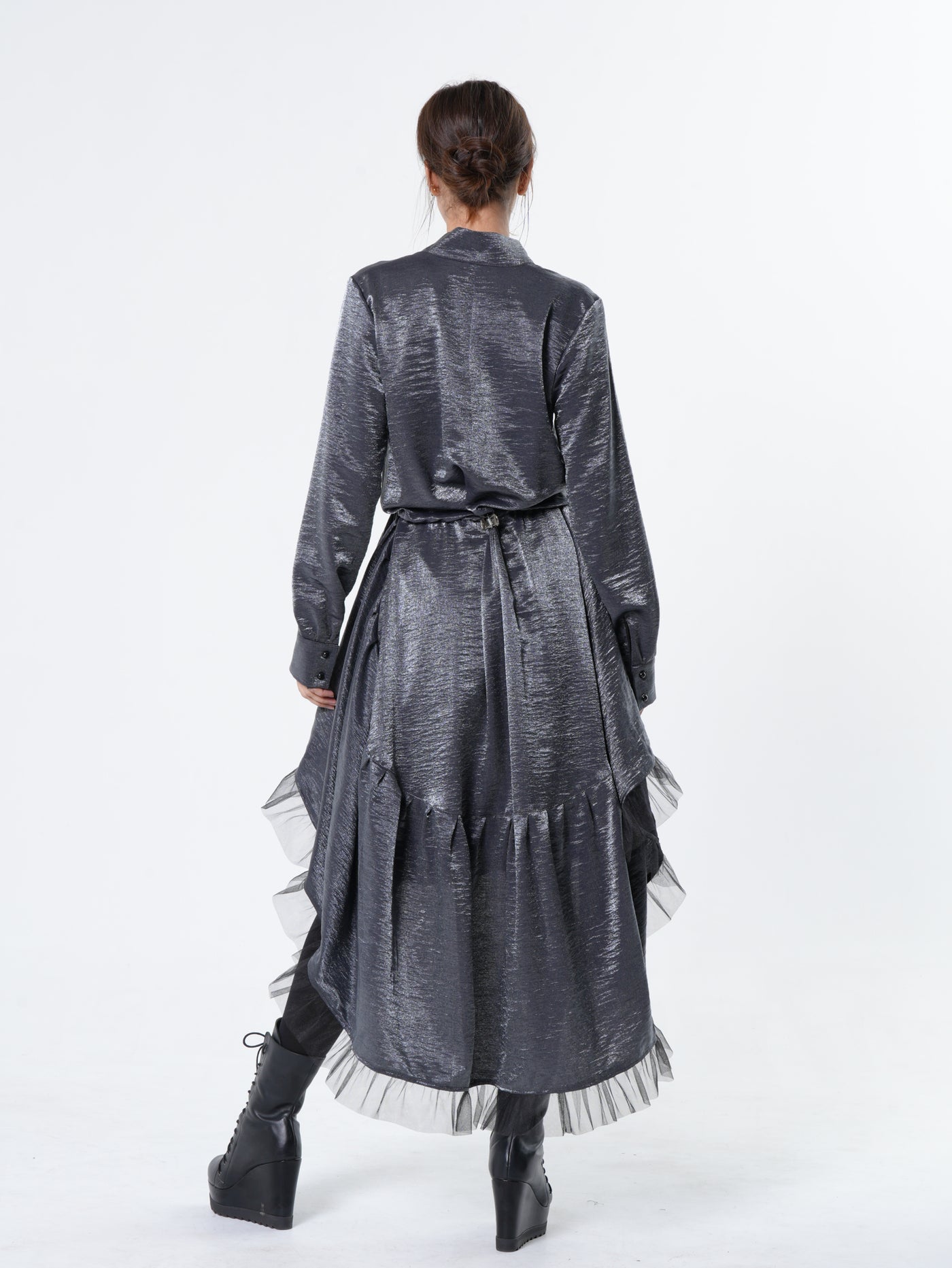 Shiny Metallic Layered Tunic