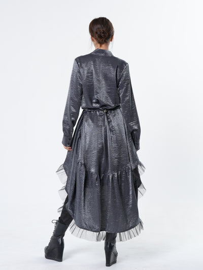 Shiny Metallic Layered Tunic