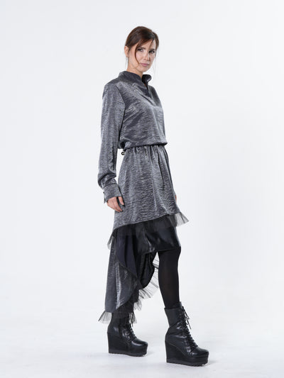 Shiny Metallic Layered Tunic