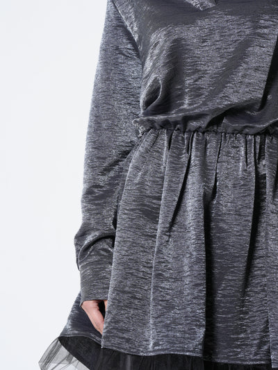 Shiny Metallic Layered Tunic