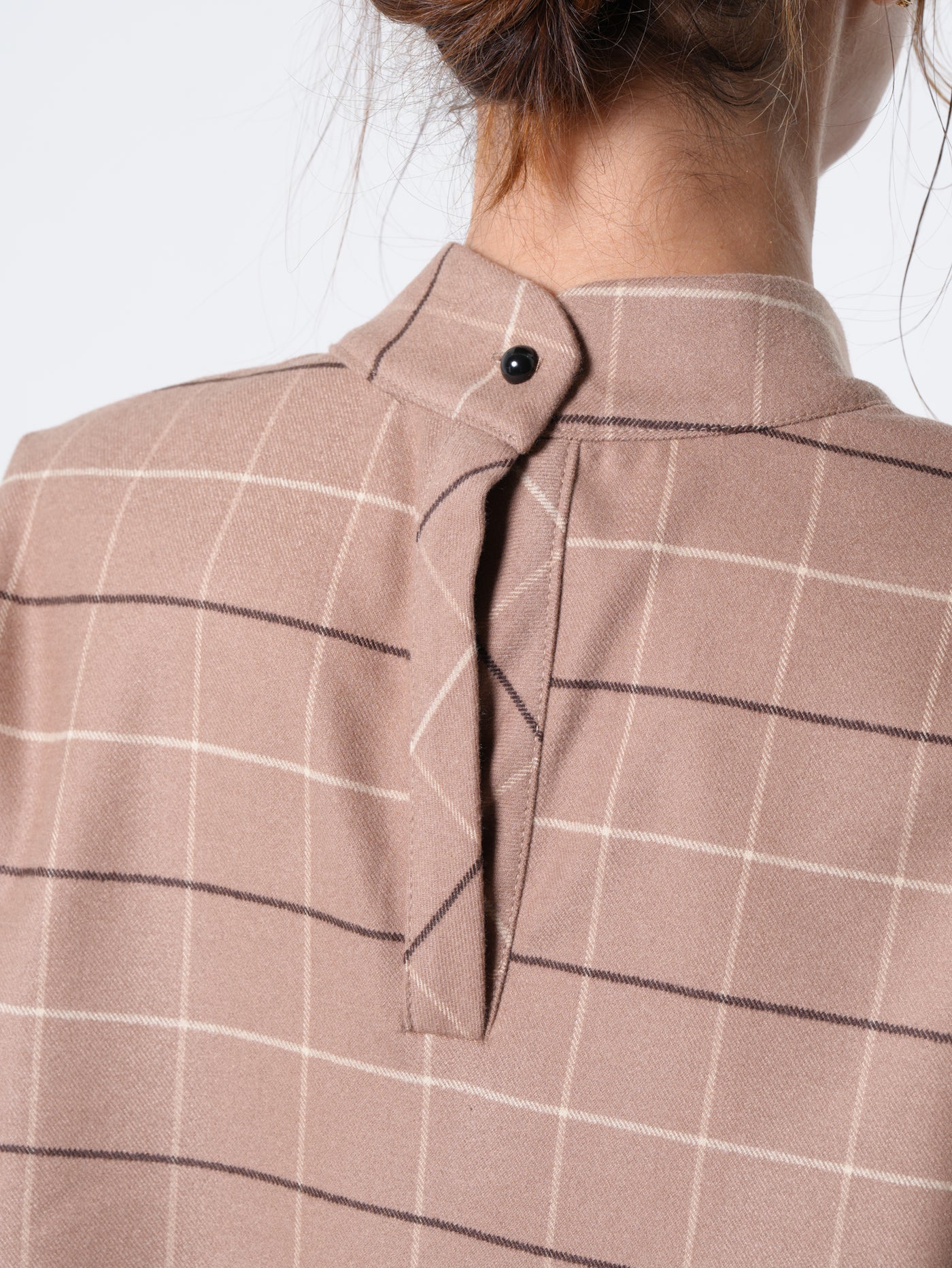 Checked Asymmetric Tunic Shirt