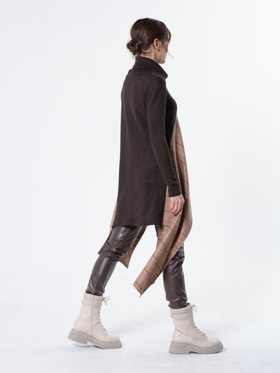 Long Asymmetrical Turtleneck Tunic