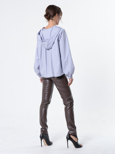 Vegan Leather Pants In Brown