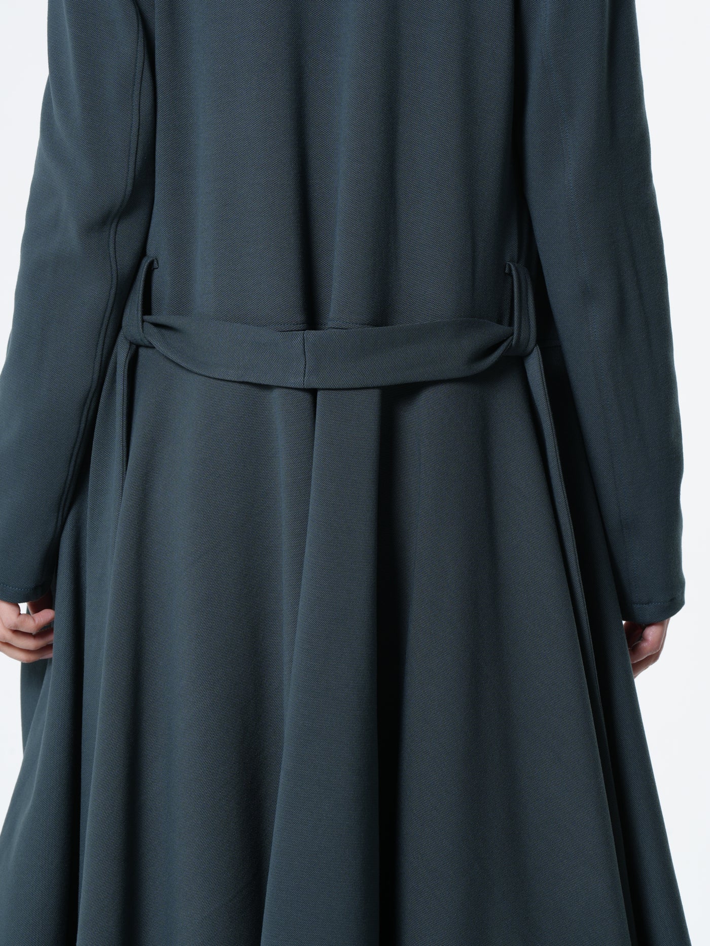 Long Belted Cardigan In Petrol