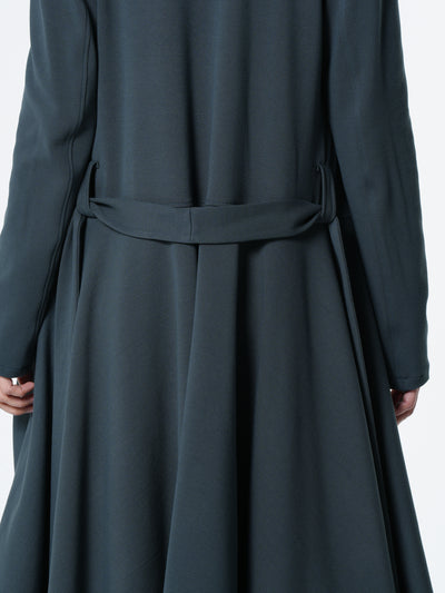 Long Belted Cardigan In Petrol