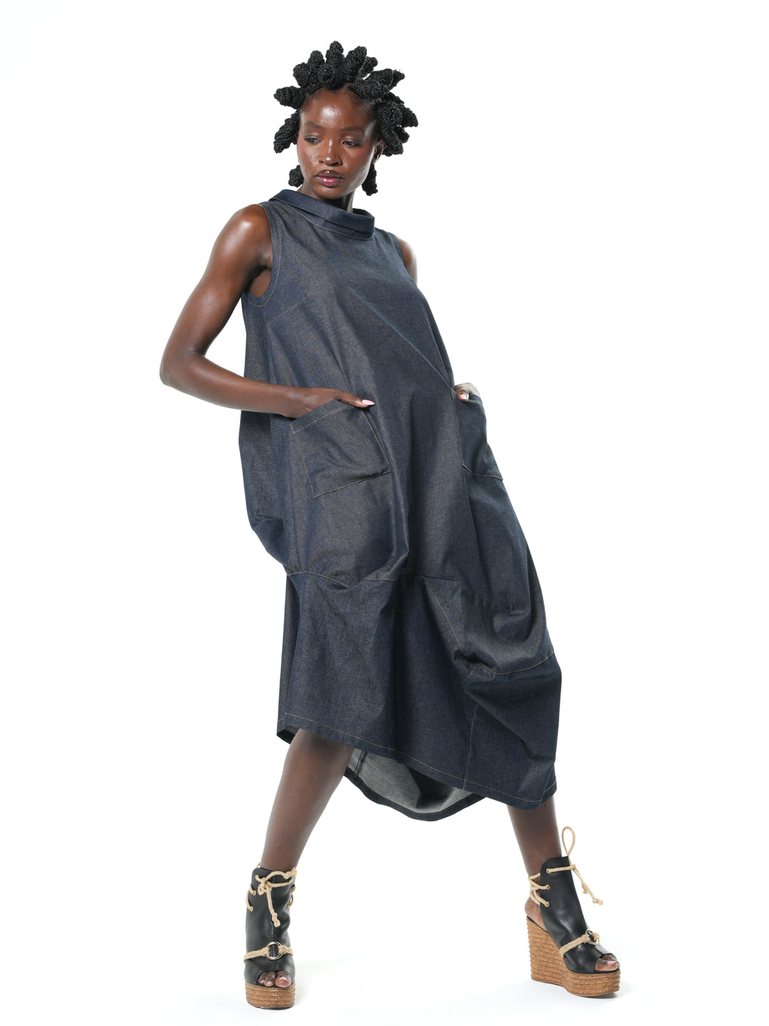 Asymmetric Denim Dress – Metamorphoza