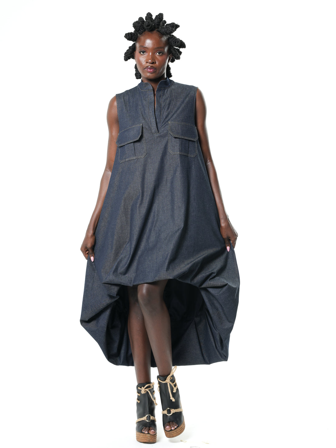 high low denim dress High-Low Denim Dress – Metamorphoza