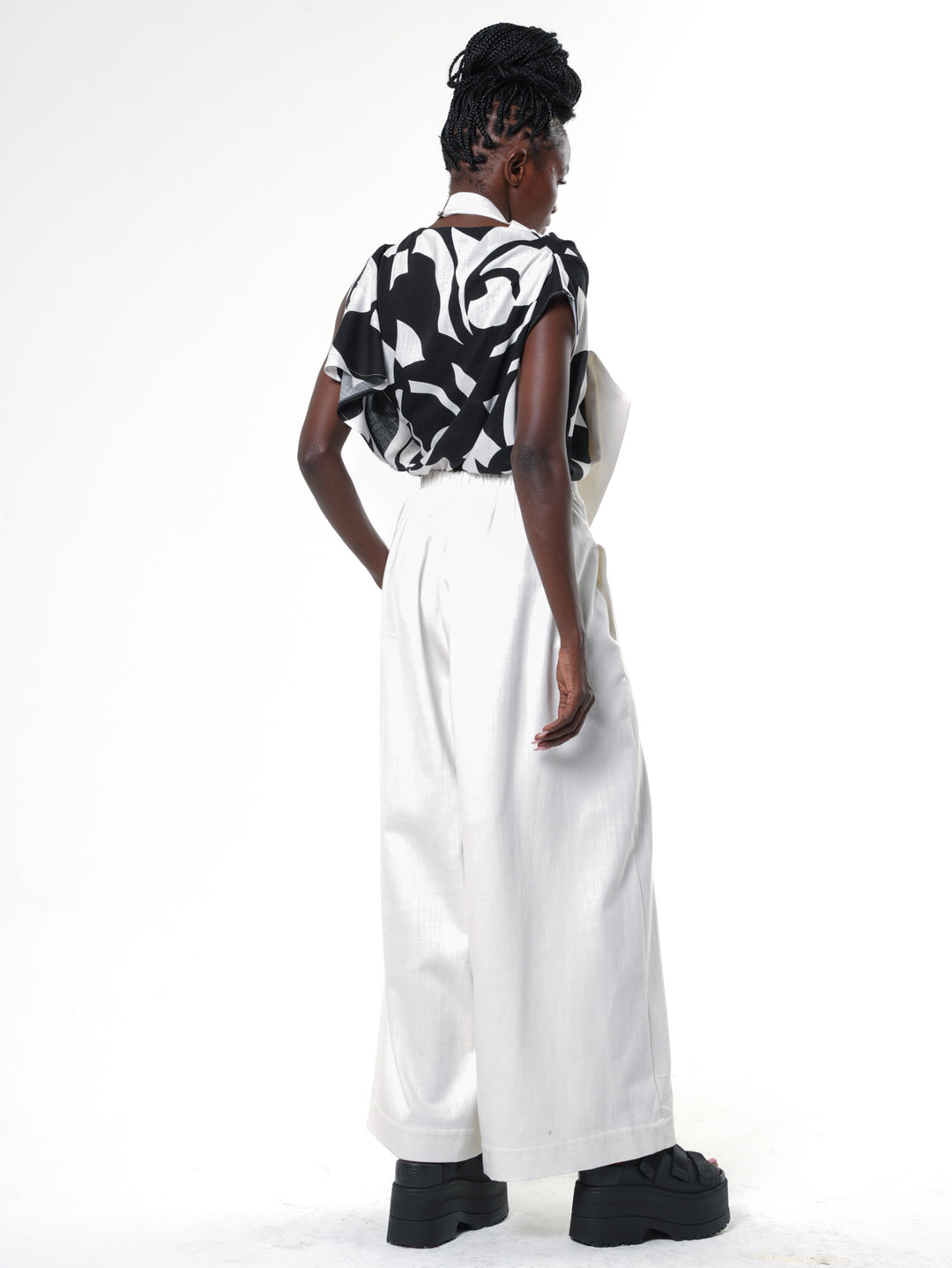 White Denim Wide-Leg Jumpsuit – Metamorphoza