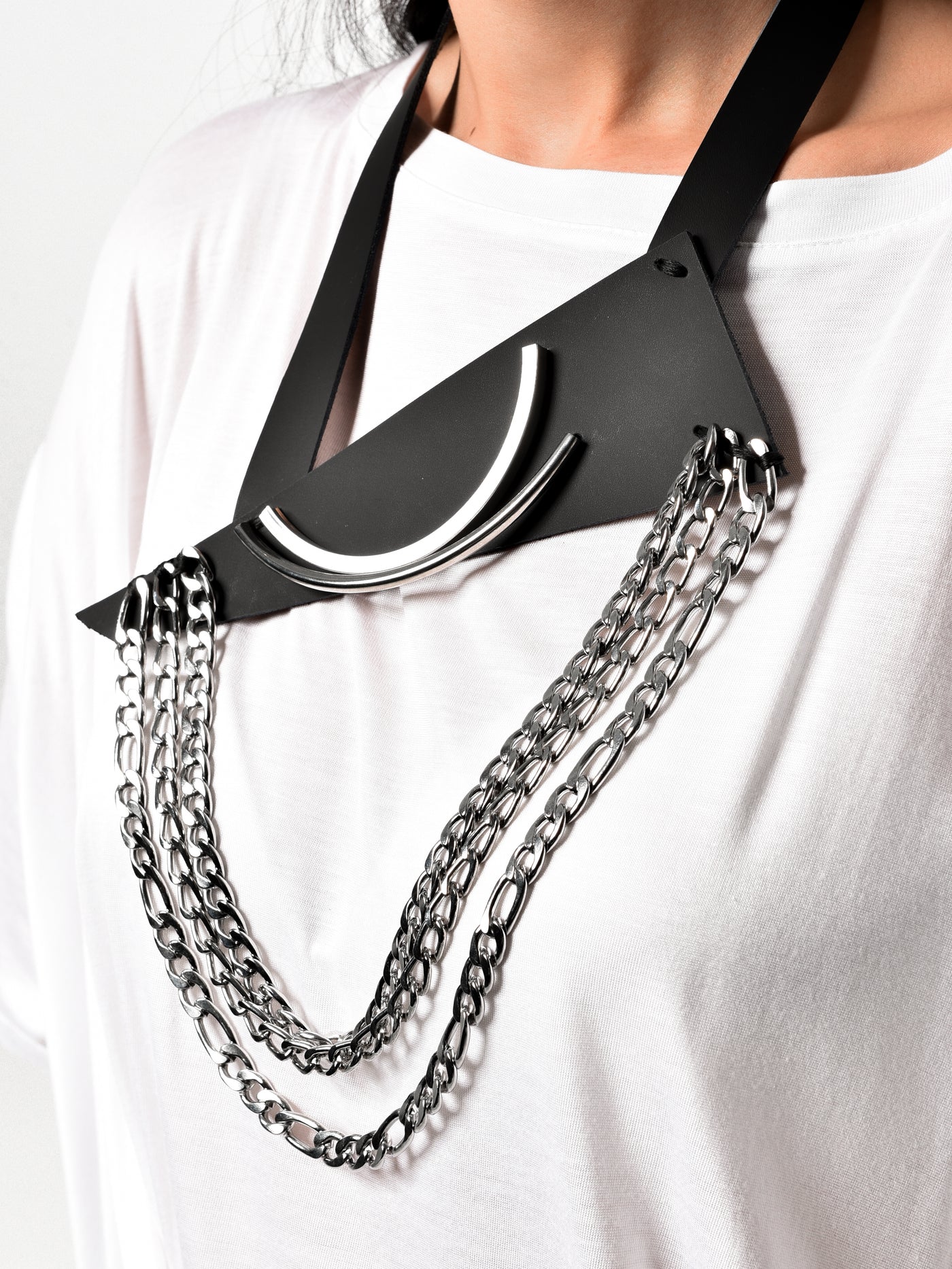 Oversized Necklace with Chain