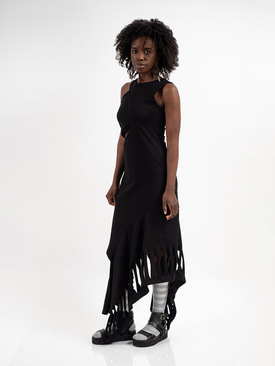 Asymmetric Black Dress