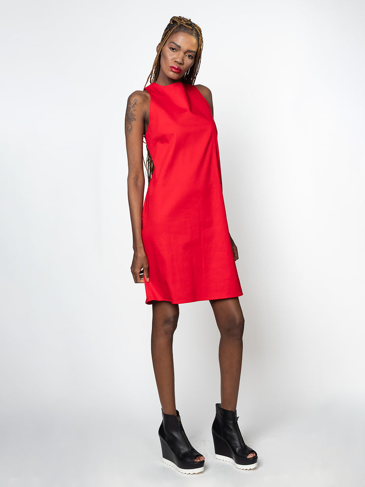 modern tunic dress Linen Tunic Dress NERO