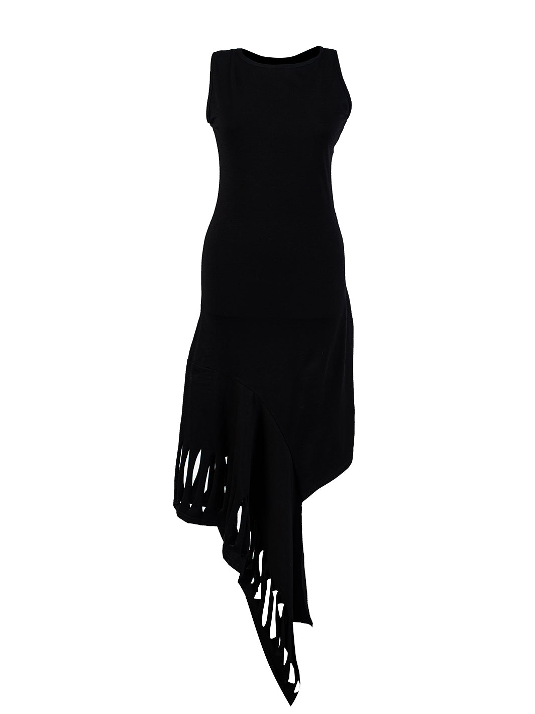 Black Dress With Cutout Hem – Metamorphoza