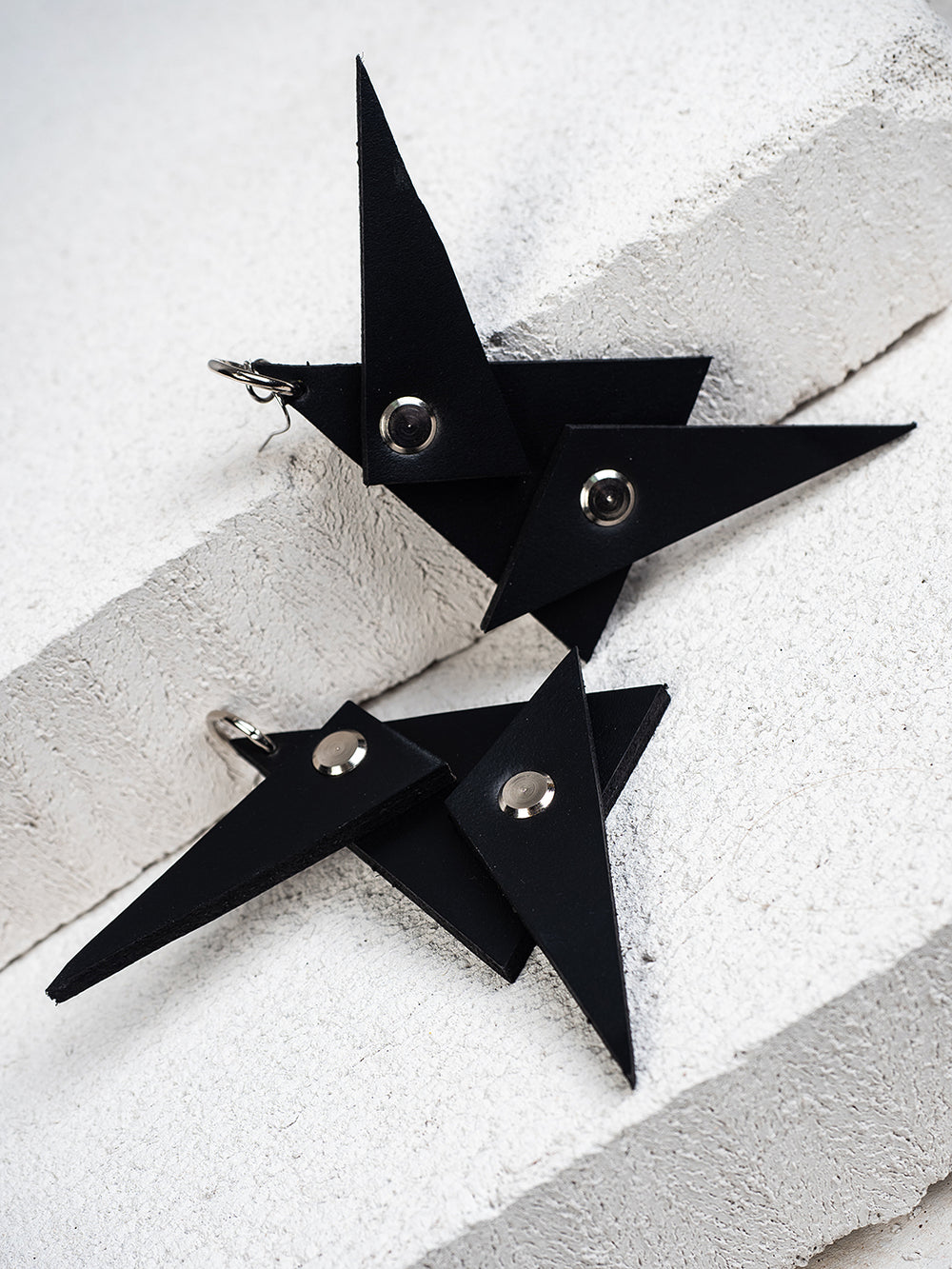Black Triangle Earrings
