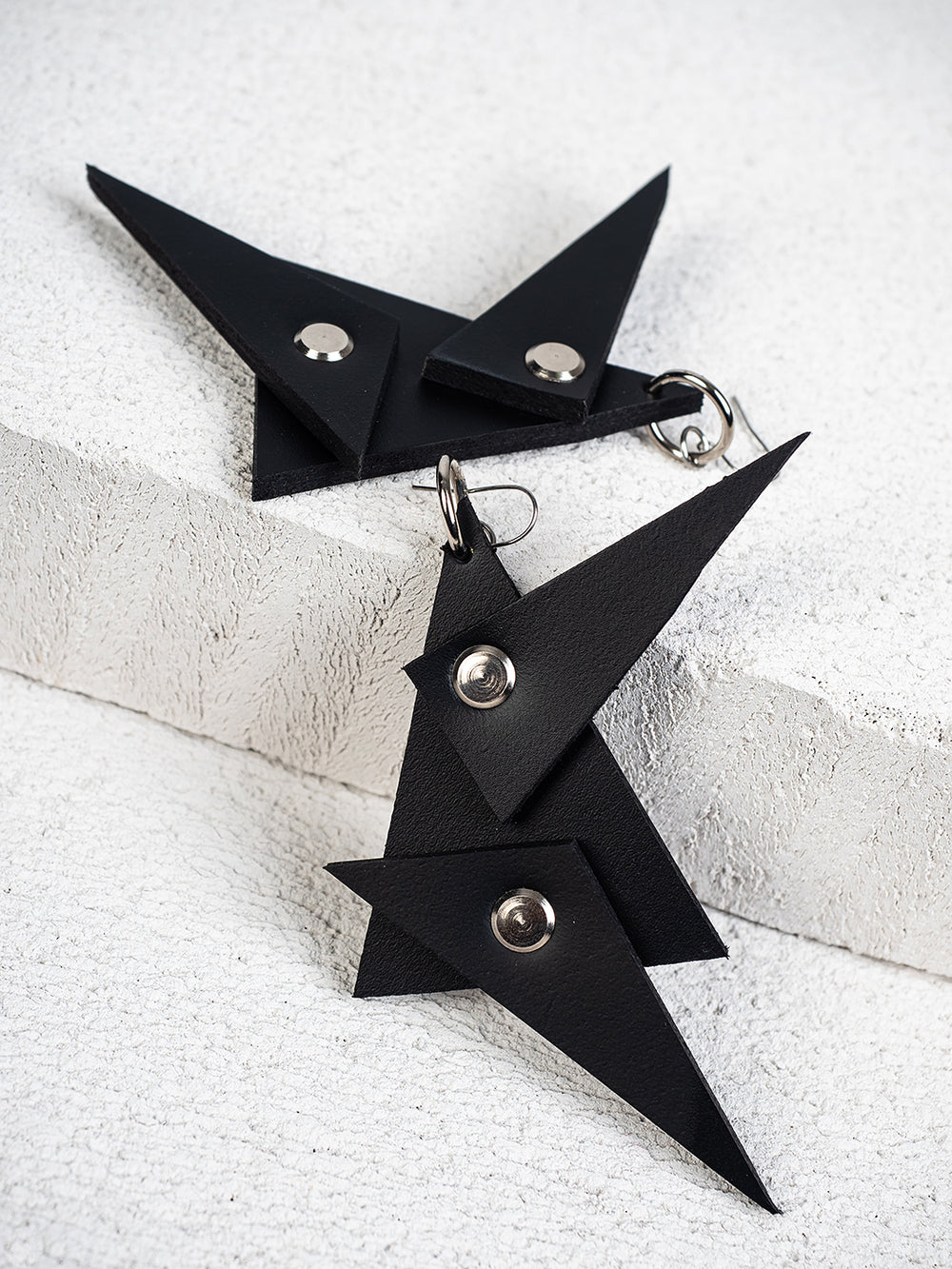 Black Triangle Earrings