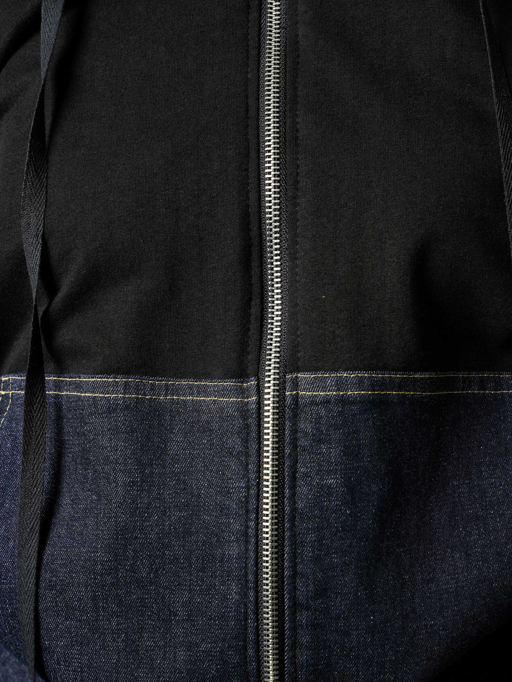 Extravagant Denim Jacket with Gathered Sleeves