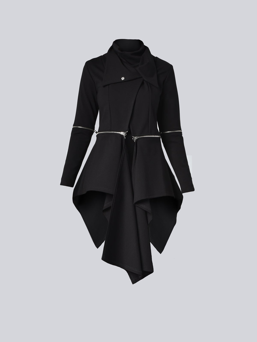 Extravagant Asymmetric Jacket with Zippers – Metamorphoza