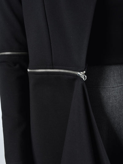 Black Asymmetrical Blazer/ Short Sleeve Coat / High Waisted Black Jacket /  Formal Casual Coat by METAMORPHOZA 