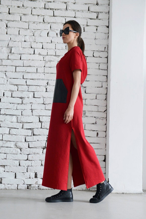 Red Long Casual Dress