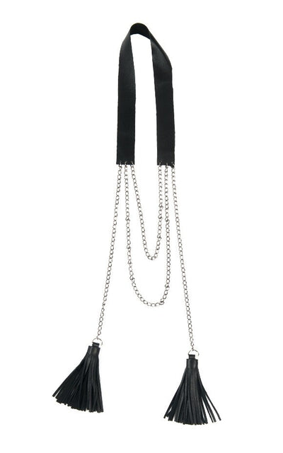 Extravagant Chain and Genuine Leather Necklace
