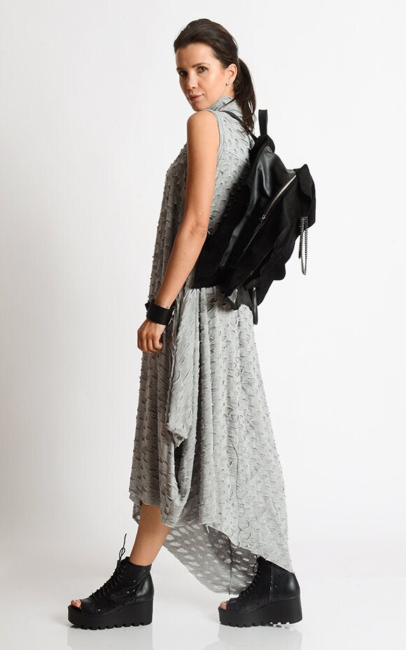 Black Suede Backpack – Metamorphoza