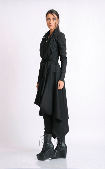 Black Asymmetric Coat