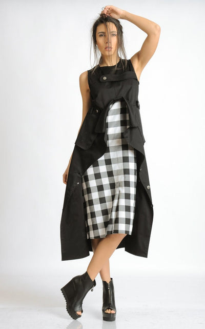 Black and White Checked Dress