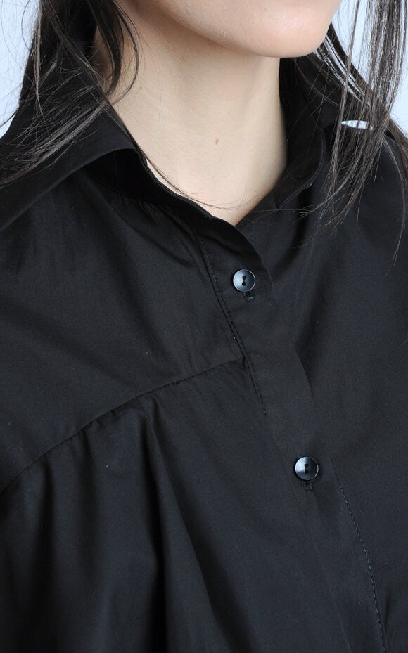 Black Asymmetric Shirt