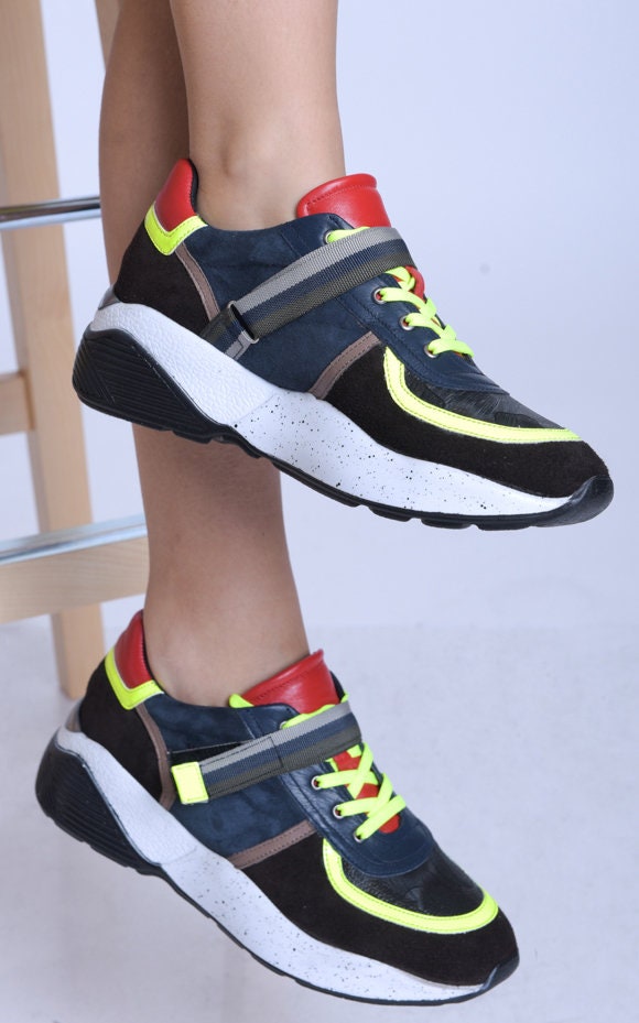 Neon color shops sneakers