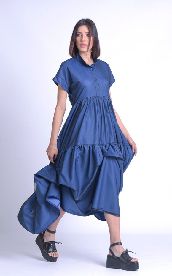 Blue Loose Dress