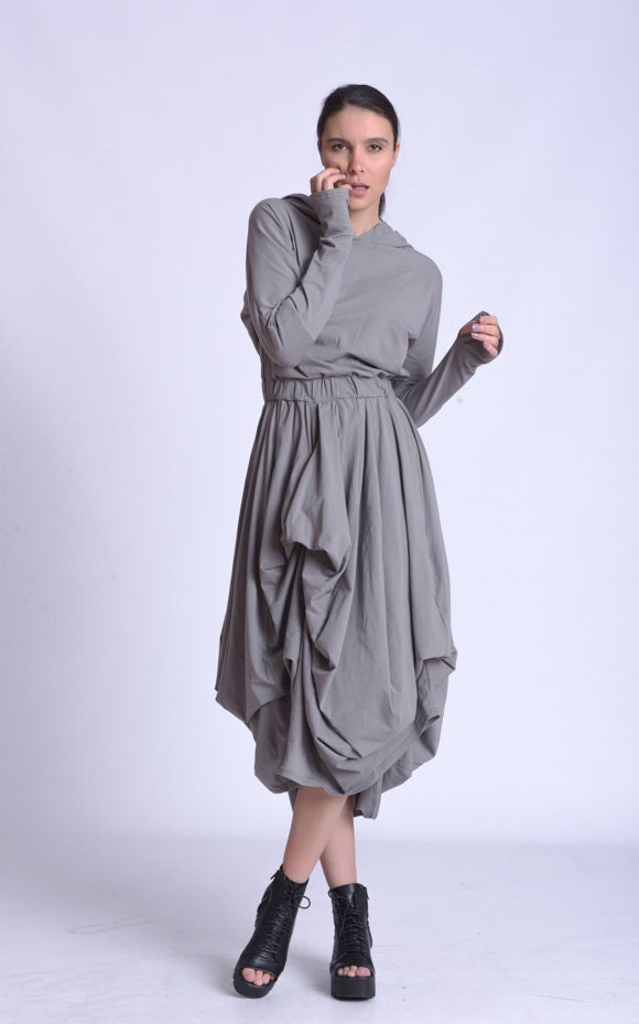 Long Sleeve Asymmetric Dress