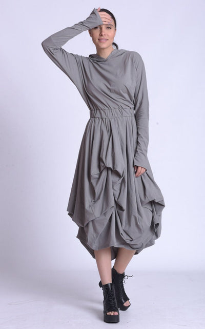 Long Sleeve Asymmetric Dress