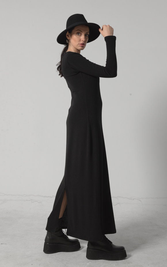 Long Sleeved Black Dress