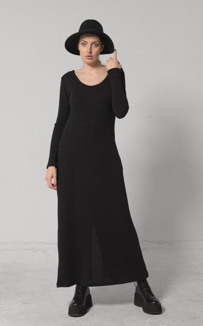 Long Sleeved Black Dress