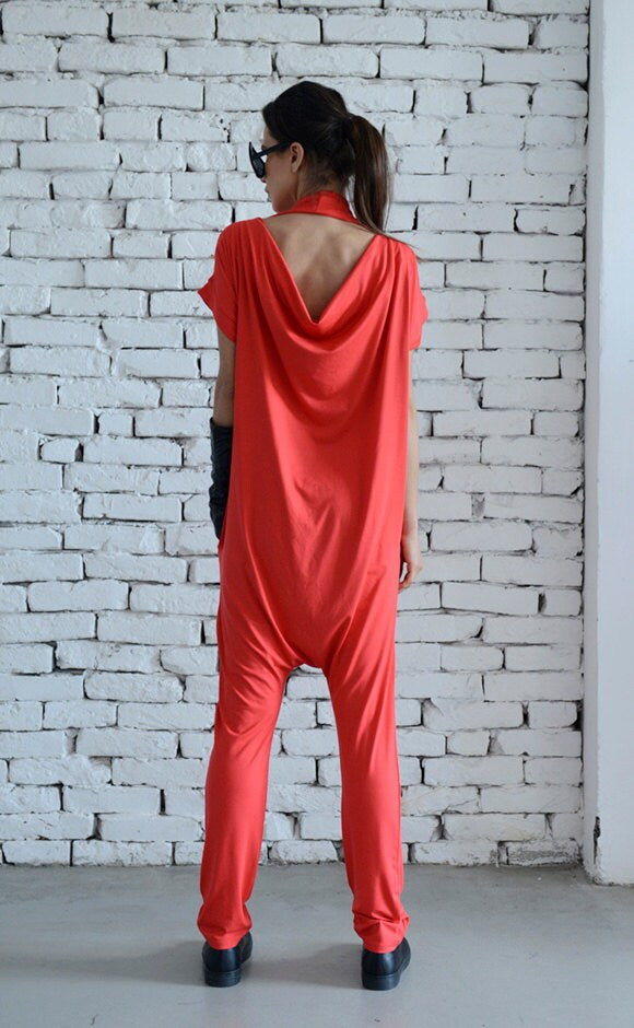Red Casual Jumpsuit