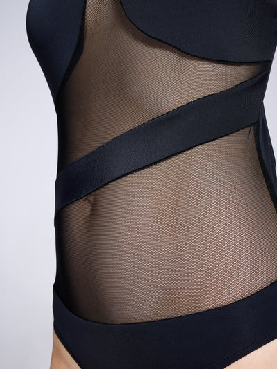 Black Mesh Swimsuit