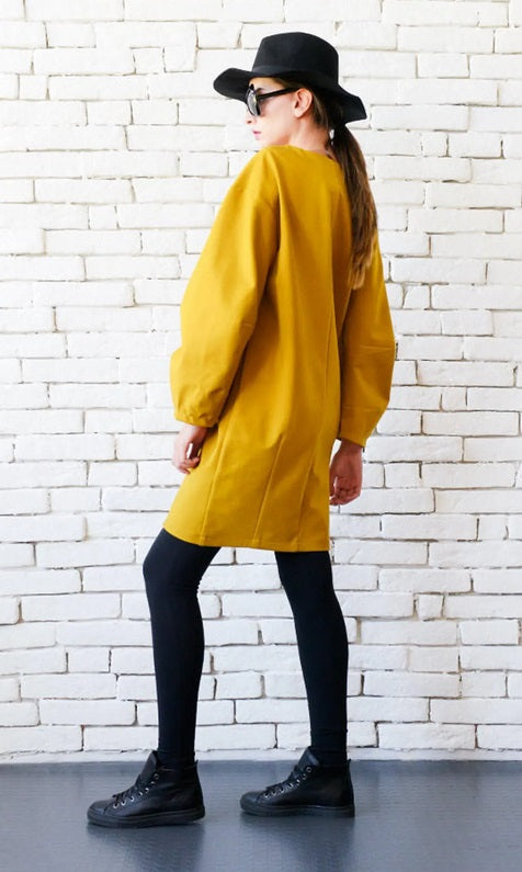 Mustard Coat Dress