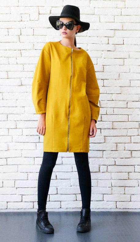Mustard Coat Dress